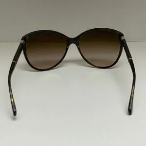 CHANEL Brown Tortoise & Leather Detail Cat Eye Sunglasses - Style: 5225 Chanel Brown Tortoise Print Frame and Leather Quilted Arm  main image 2